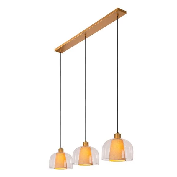 Lucide GUNHILD - Pendant light - 3xE27 - Transparant - detail 5